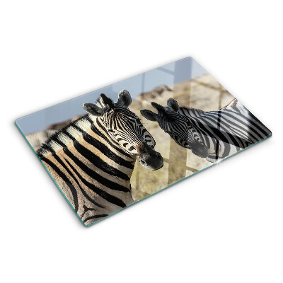 Schneidebrett glas Zebras in ihrem natürlichen Lebensraum