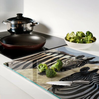 Schneidebrett glas Zebras in ihrem natürlichen Lebensraum