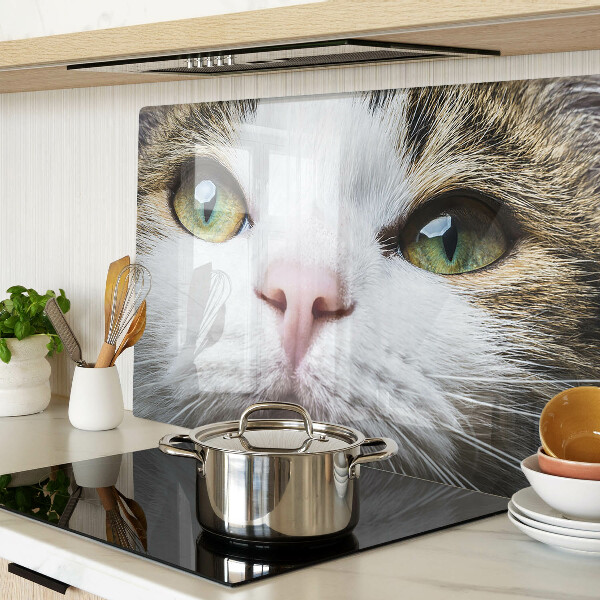 Glas schneidebrett Eine Katze mit grünen Augen