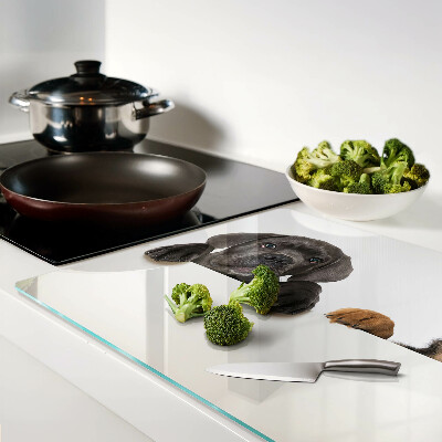 Schneidebrett Zwei Hunde schauen sich um