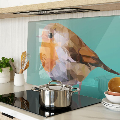 Glas schneidebrett Low-Poly-Vogel