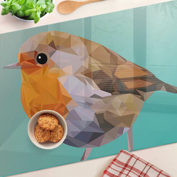 Glas schneidebrett Low-Poly-Vogel