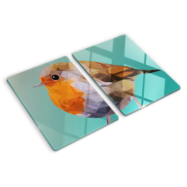 Glas schneidebrett Low-Poly-Vogel