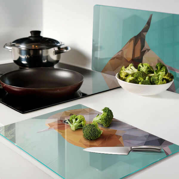 Glas schneidebrett Low-Poly-Vogel