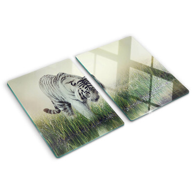 Schneidebrett Tiger im Gras