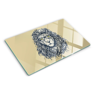 Schneidebrett Löwe mit Brille