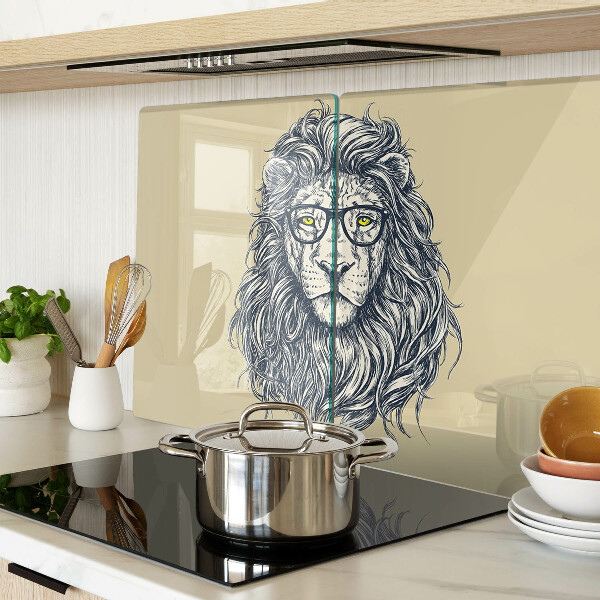 Schneidebrett Löwe mit Brille