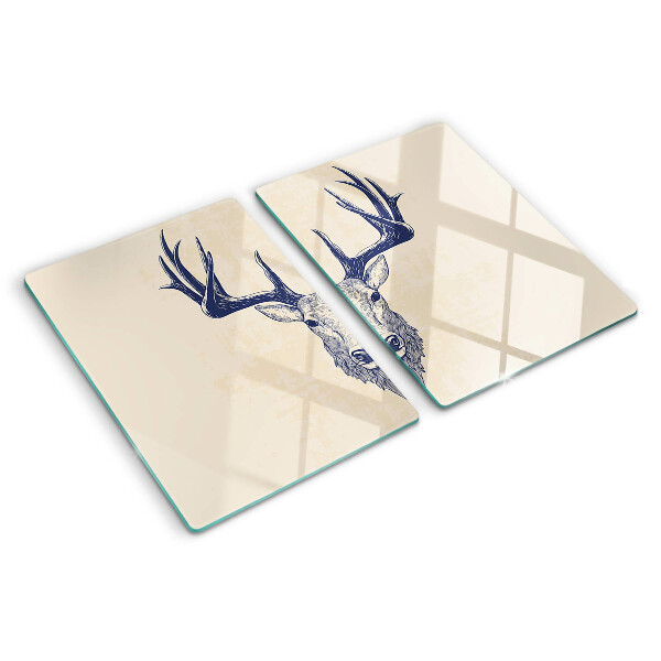 Glas schneidebrett Elch mit Geweih