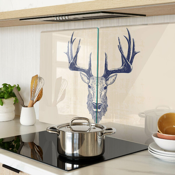 Glas schneidebrett Elch mit Geweih