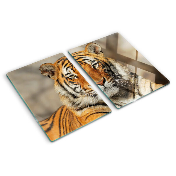 Schneidebrett Ein Tiger in seinem natürlichen Zustand