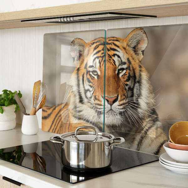 Schneidebrett Ein Tiger in seinem natürlichen Zustand