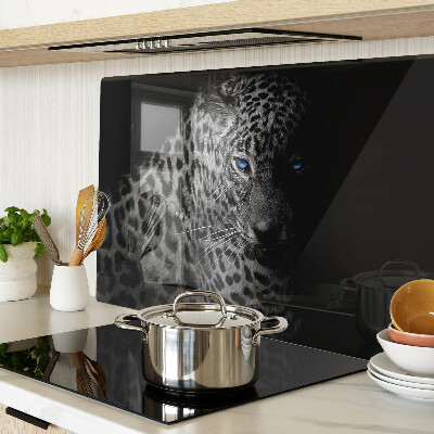 Glas schneidebrett Linker Panther mit blauen Augen