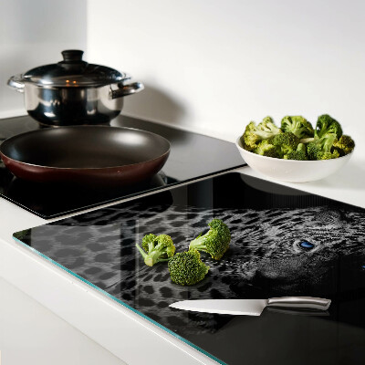 Glas schneidebrett Linker Panther mit blauen Augen