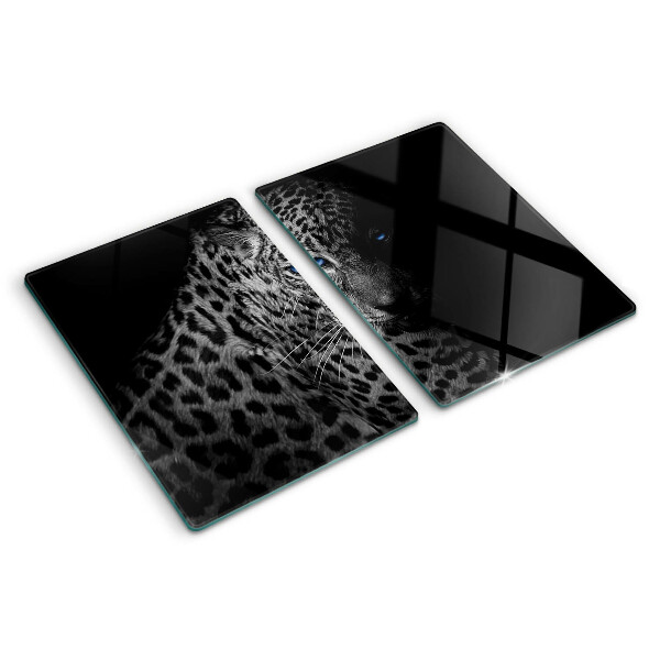 Glas schneidebrett Linker Panther mit blauen Augen
