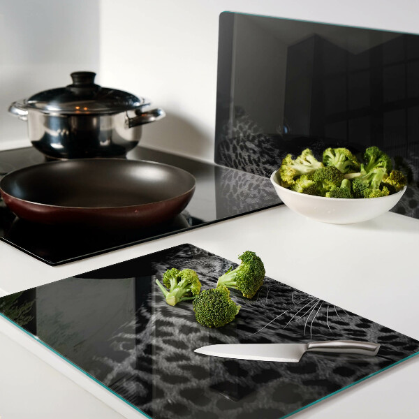 Glas schneidebrett Linker Panther mit blauen Augen