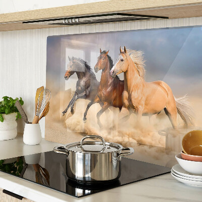 Schneidebrett Galoppierende Pferde in Bewegung