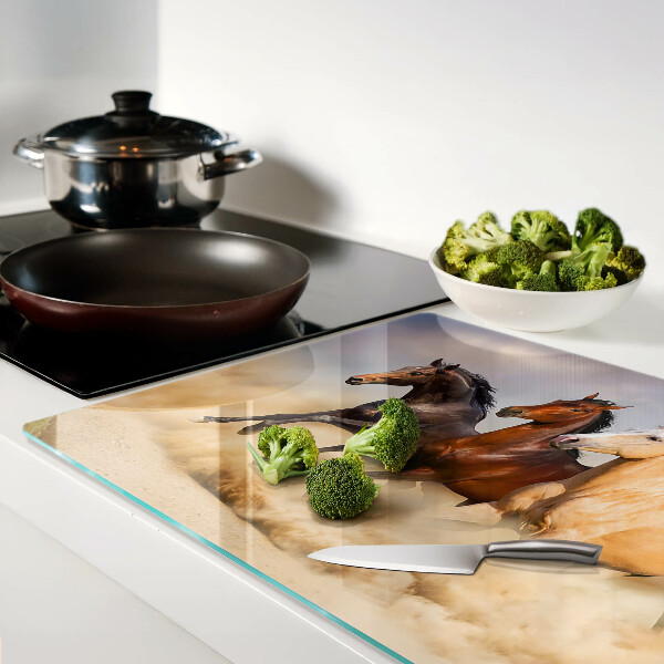 Schneidebrett Galoppierende Pferde in Bewegung