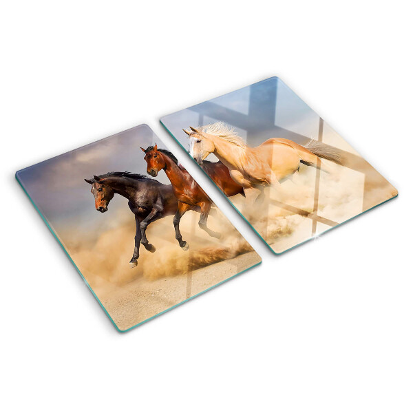Schneidebrett Galoppierende Pferde in Bewegung