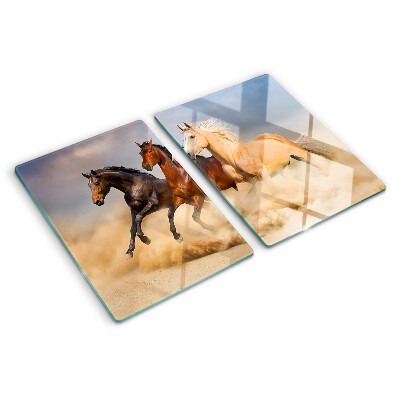 Schneidebrett Galoppierende Pferde in Bewegung