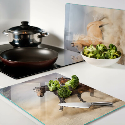 Schneidebrett Galoppierende Pferde in Bewegung