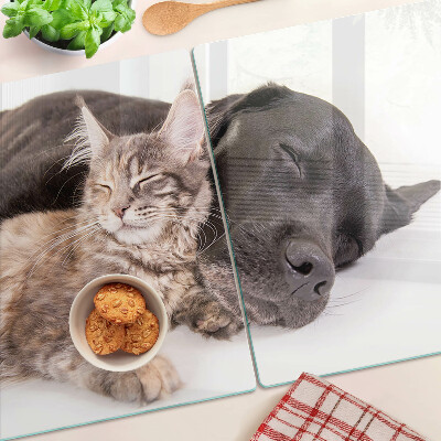 Schneidebrett Glas mit Motiv 