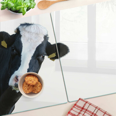 Glas schneidebrett Interessante Kuh