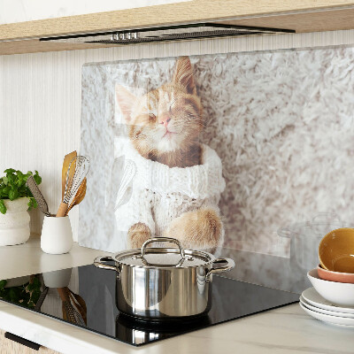 Schneidebrett Süßes Kätzchen im Pullover