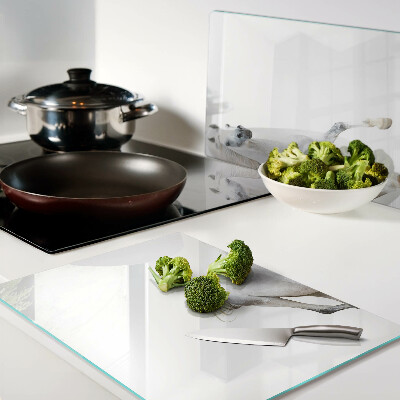 Schneidebrett Weißes Pferd in Bewegung