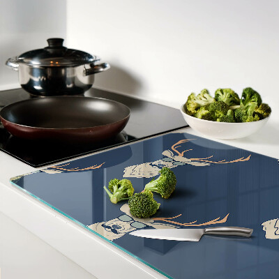 Schneidebrett mit Rentier-Motiv und Sonnenbrille