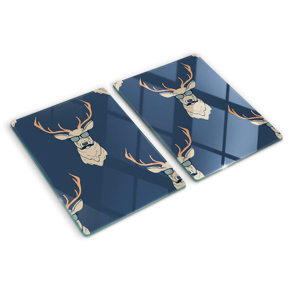 Schneidebrett mit Rentier-Motiv und Sonnenbrille