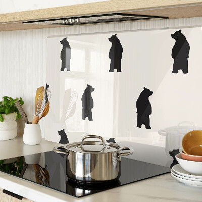 Schneidebrett mit Silhouetten von Bären