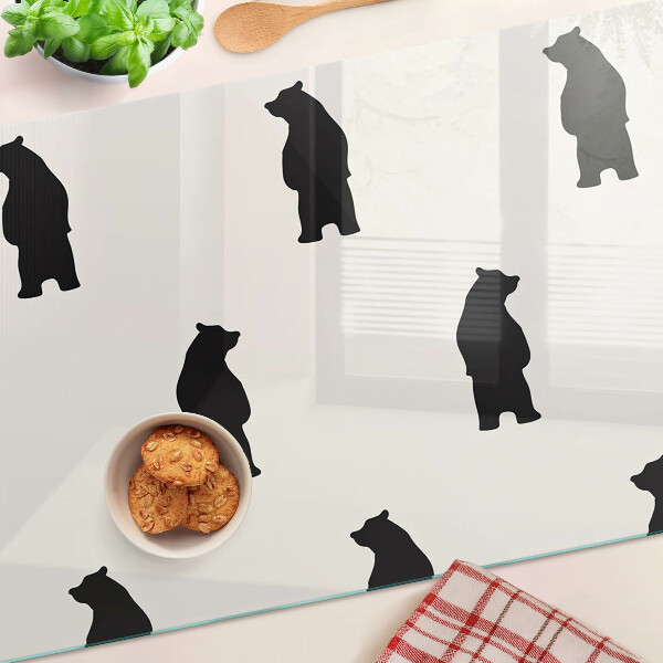 Schneidebrett mit Silhouetten von Bären