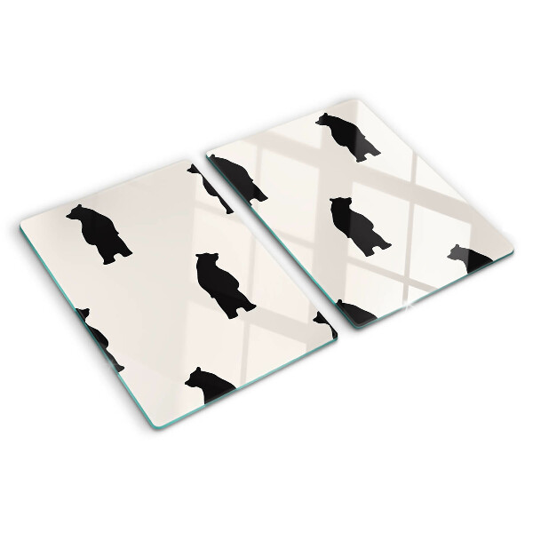 Schneidebrett mit Silhouetten von Bären