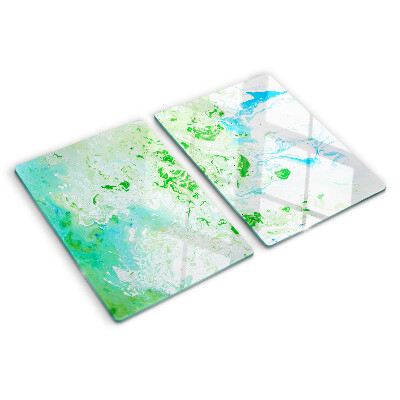 Schneidebrett glas Abstrakte Wirbel in Grün und Blau