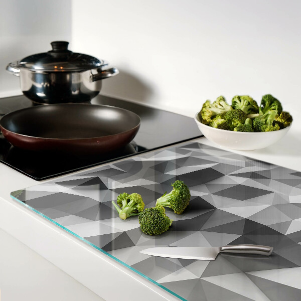 Glas Schneidebrett mit abstraktem geometrischem Muster