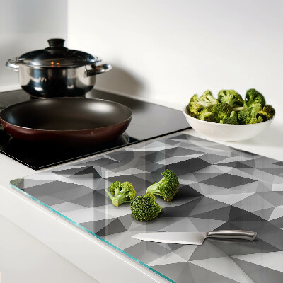 Glas Schneidebrett mit abstraktem geometrischem Muster