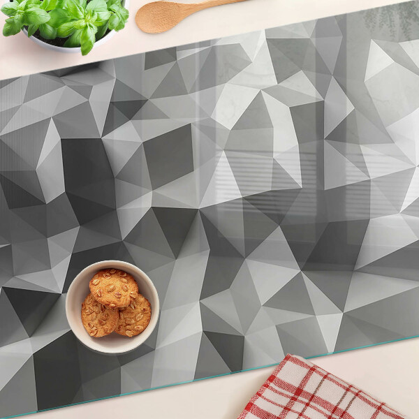 Glas Schneidebrett mit abstraktem geometrischem Muster