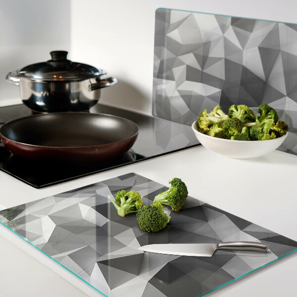 Glas Schneidebrett mit abstraktem geometrischem Muster