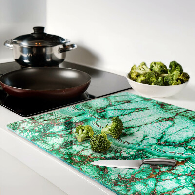 Schneidebrett Marmor in Grüntönen