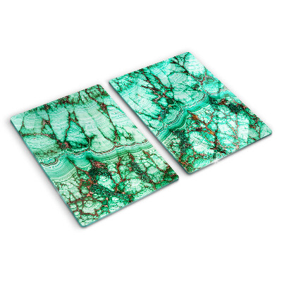 Schneidebrett mit Marmoroptik in Grüntönen