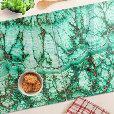 Schneidebrett mit Marmoroptik in Grüntönen