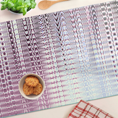 Schneidebrett Glas mit Wellenmuster in Rosatönen