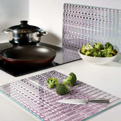 Schneidebrett glas Wellen in Rosatönen