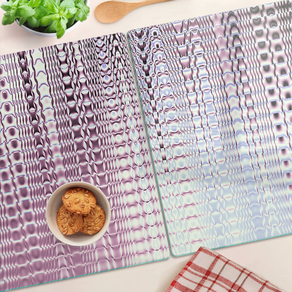 Schneidebrett glas Wellen in Rosatönen