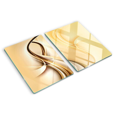 Schneidebrett Abstrakte Wellen in Beigetönen