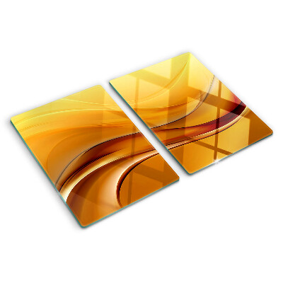 Glas schneidebrett Wellen in Goldtönen
