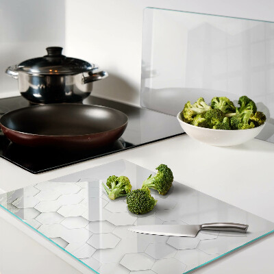 Schneidebrett Sechsecke in Grautönen