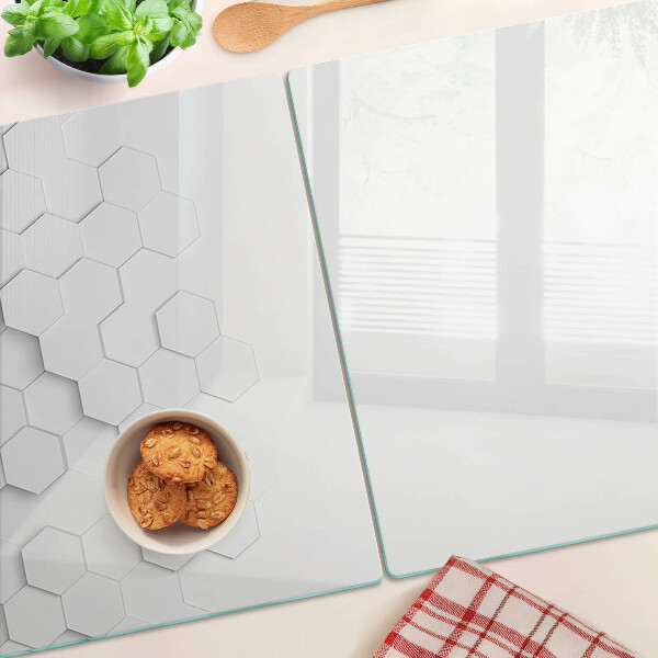 Schneidebrett Sechsecke in Grautönen