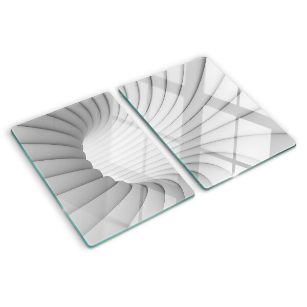 Schneidebrett mit spiralförmiger Maserung im Inneren