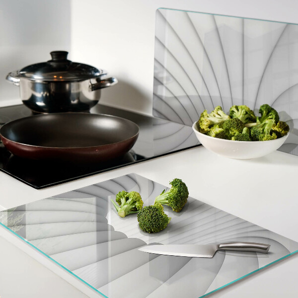 Schneidebrett mit spiralförmiger Maserung im Inneren